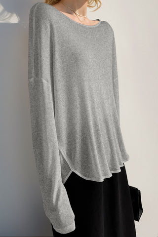 Basic Bae High-Low Long Sleeve T-Shirt