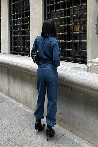 Chic and Modern Women's Denim Jumpsuit - Kroperia Collection